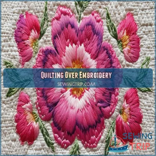 Quilting Over Embroidery