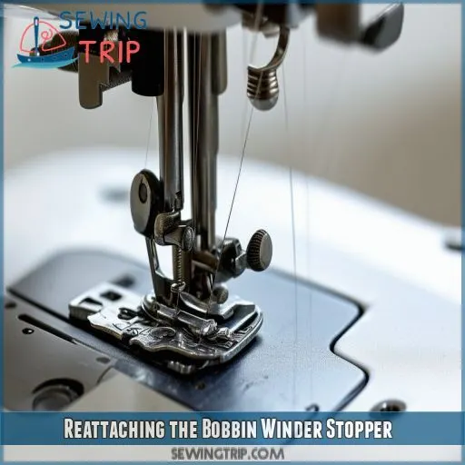 Reattaching the Bobbin Winder Stopper