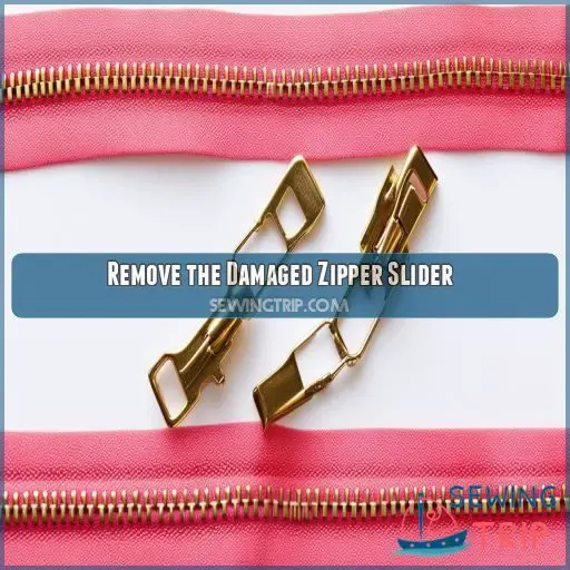 Remove the Damaged Zipper Slider