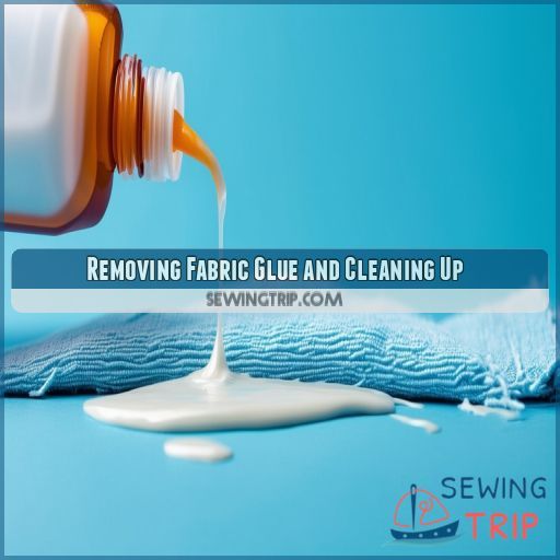 Removing Fabric Glue and Cleaning Up