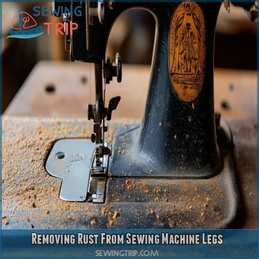 Removing Rust From Sewing Machine Legs