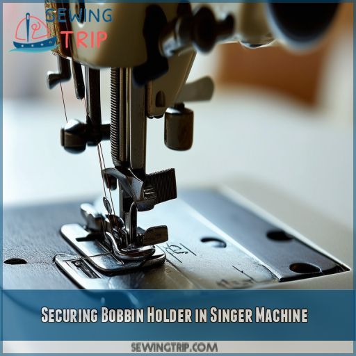 Securing Bobbin Holder in Singer Machine