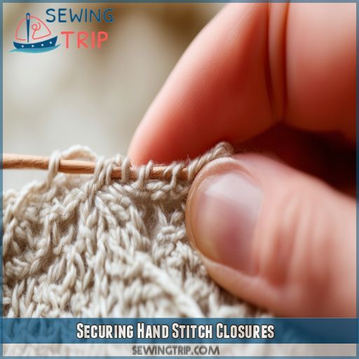 Securing Hand Stitch Closures