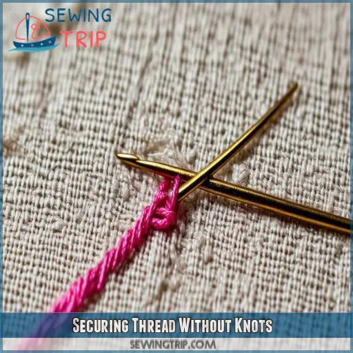 Securing Thread Without Knots