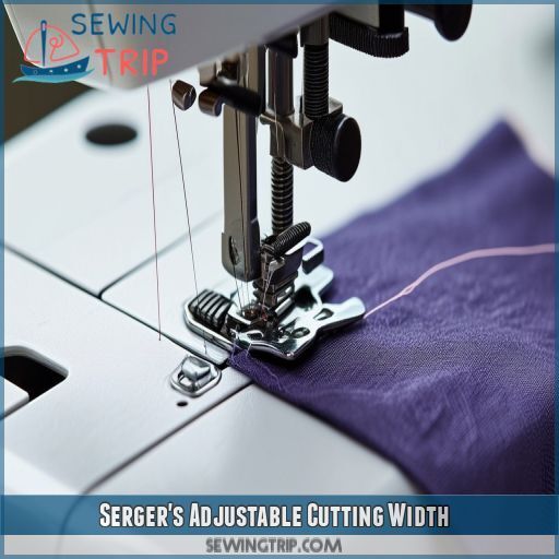 Serger's Adjustable Cutting Width