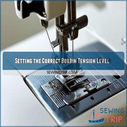 Setting the Correct Bobbin Tension Level Setting the Correct Bobbin Tension Level