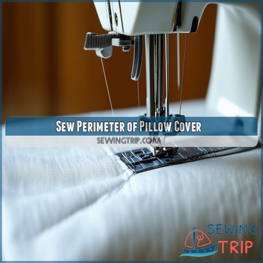 Sew Perimeter of Pillow Cover