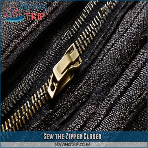 Sew the Zipper Closed