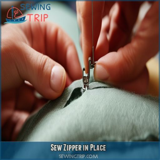 Sew Zipper in Place