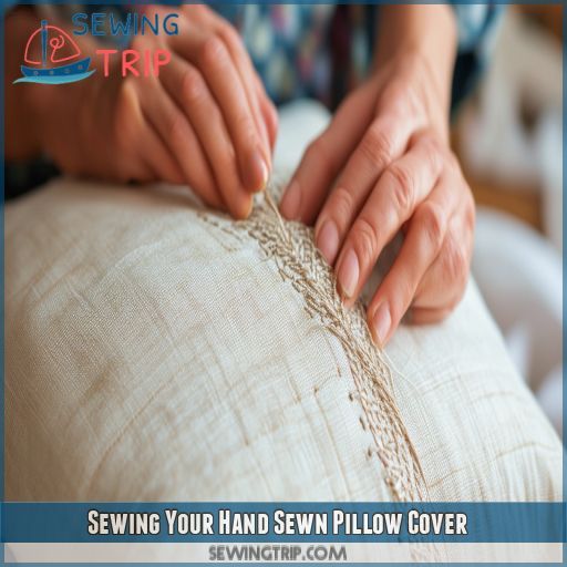 Sewing Your Hand Sewn Pillow Cover