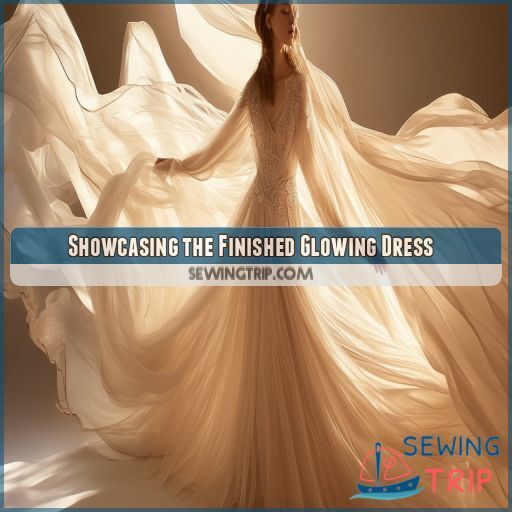 Showcasing the Finished Glowing Dress Showcasing the Finished Glowing Dress