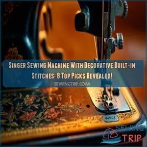 Singer sewing machine with decorative built in stitches