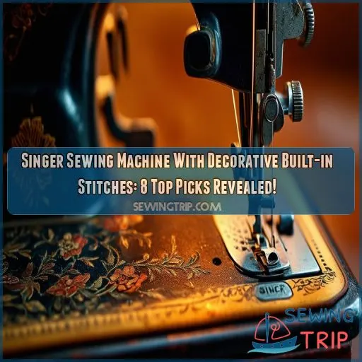 Singer sewing machine with decorative built in stitches