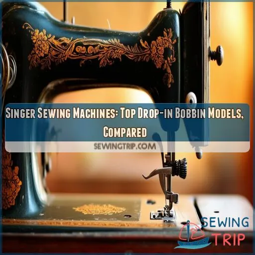 Singer sewing machine with top drop in bobbin