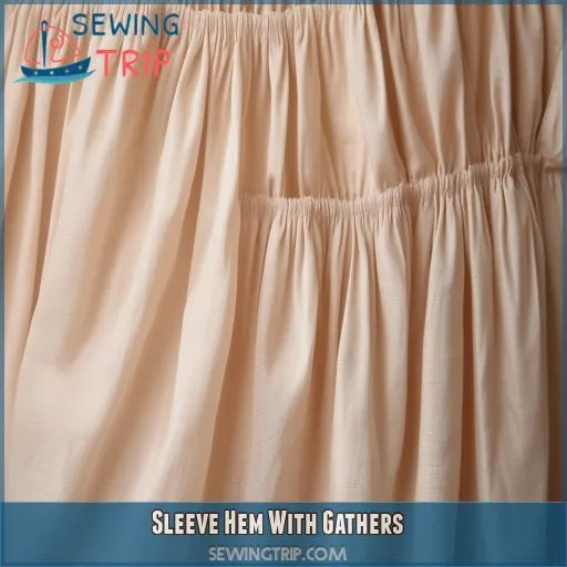 Sleeve Hem With Gathers