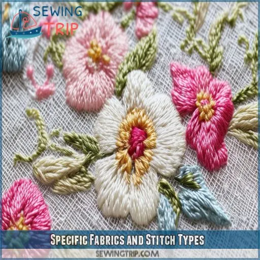 Specific Fabrics and Stitch Types