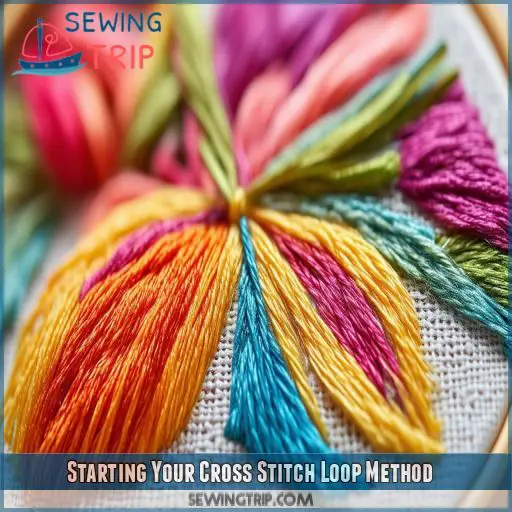 Starting Your Cross Stitch Loop Method