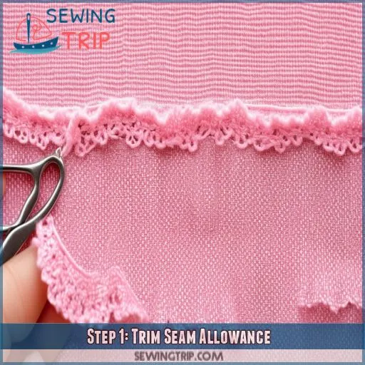 Step 1: Trim Seam Allowance