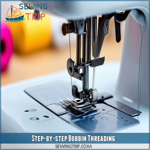 Step-by-step Bobbin Threading