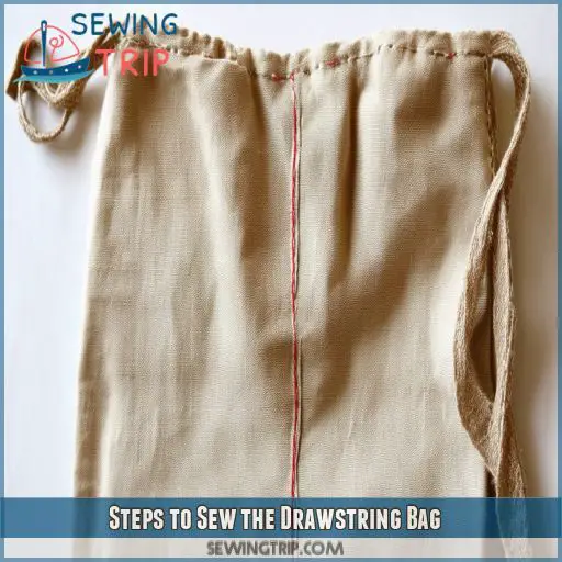 Steps to Sew the Drawstring Bag