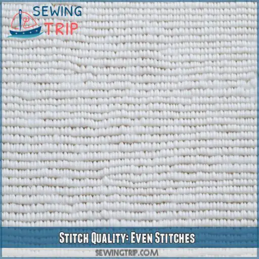 Stitch Quality: Even Stitches