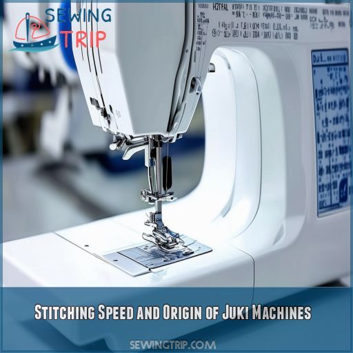 Stitching Speed and Origin of Juki Machines