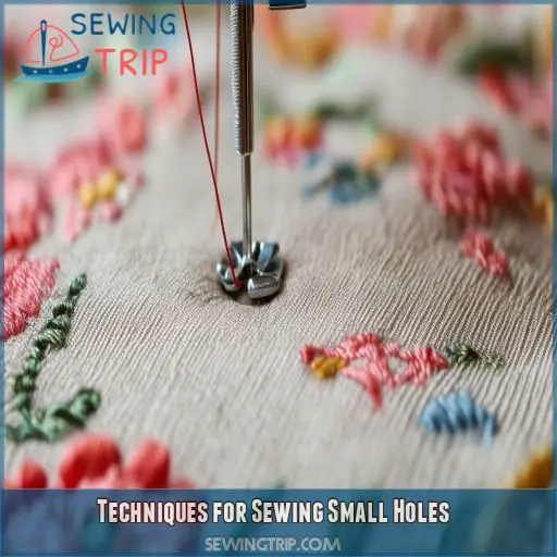 Techniques for Sewing Small Holes