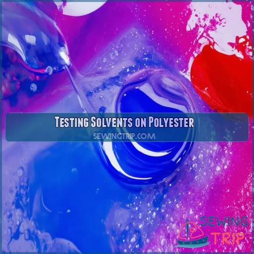 Testing Solvents on Polyester