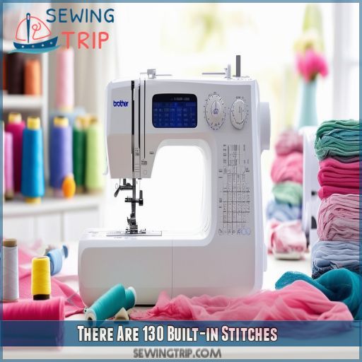 There Are 130 Built-in Stitches