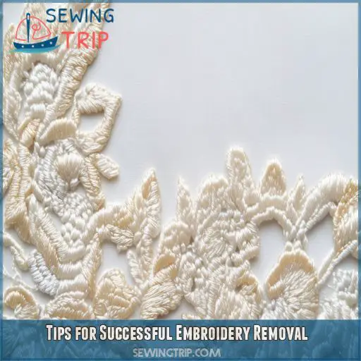 Tips for Successful Embroidery Removal