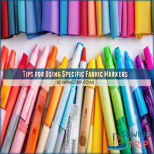 Tips for Using Specific Fabric Markers