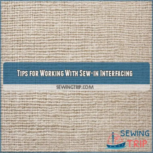 Tips for Working With Sew-in Interfacing