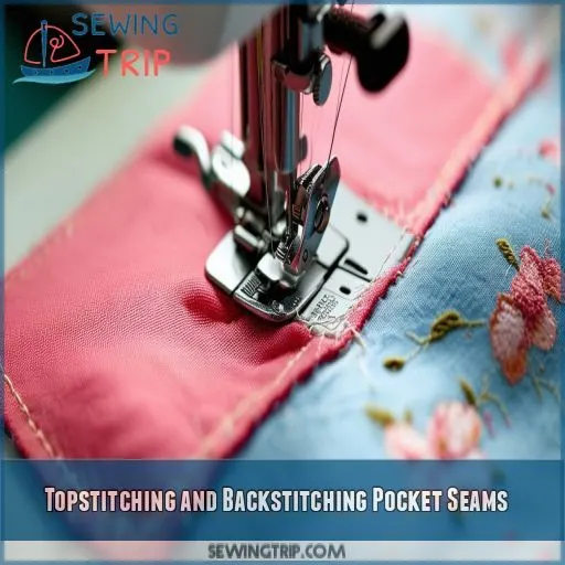 Topstitching and Backstitching Pocket Seams