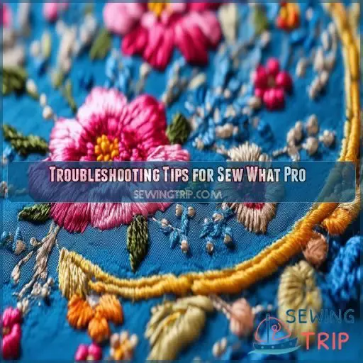 Troubleshooting Tips for Sew What Pro