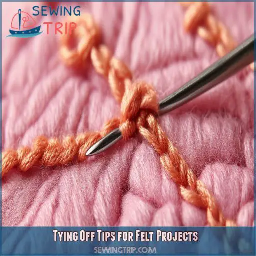 Tying Off Tips for Felt Projects