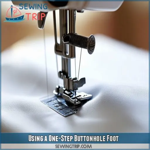 Using a One-Step Buttonhole Foot