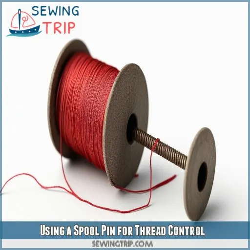 Using a Spool Pin for Thread Control