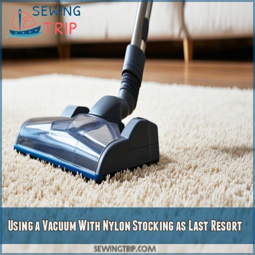 Using a Vacuum With Nylon Stocking as Last Resort
