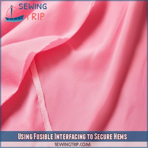 Using Fusible Interfacing to Secure Hems
