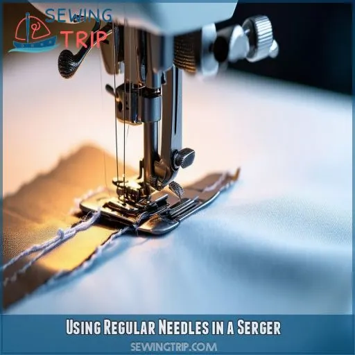 Using Regular Needles in a Serger