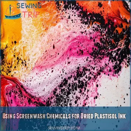 Using Screenwash Chemicals for Dried Plastisol Ink