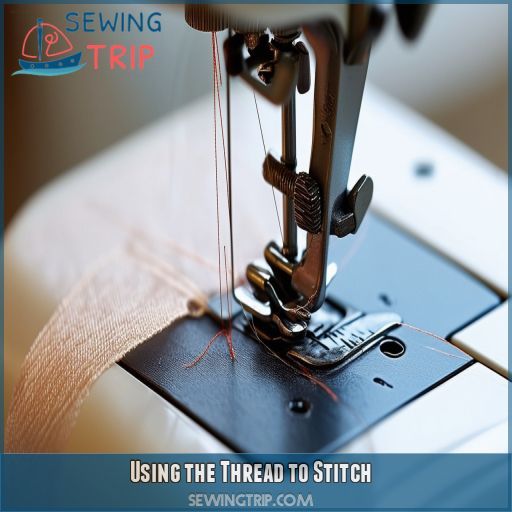 Using the Thread to Stitch