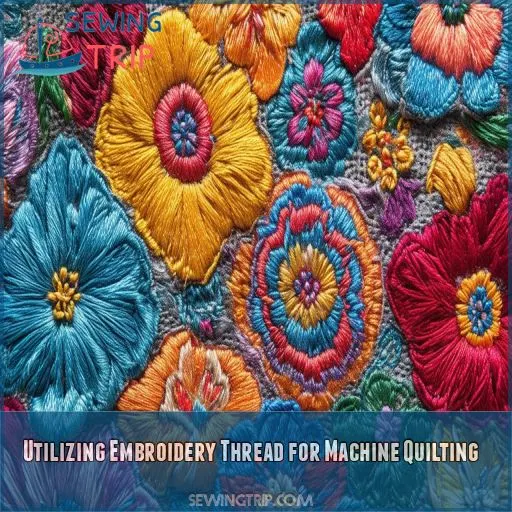 Utilizing Embroidery Thread for Machine Quilting