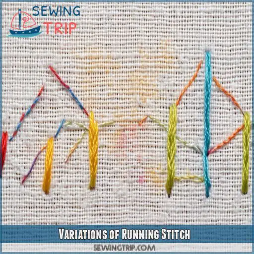 Variations of Running Stitch