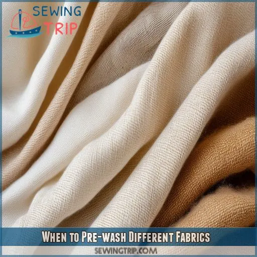 When to Pre-wash Different Fabrics