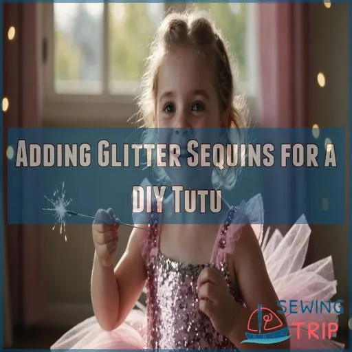 Adding Glitter Sequins for a DIY Tutu