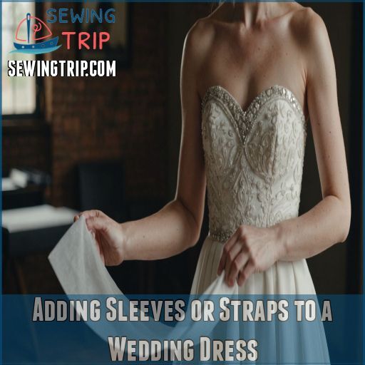 Adding Sleeves or Straps to a Wedding Dress Adding Sleeves or Straps to a Wedding Dress