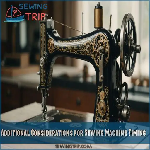 Additional Considerations for Sewing Machine Timing