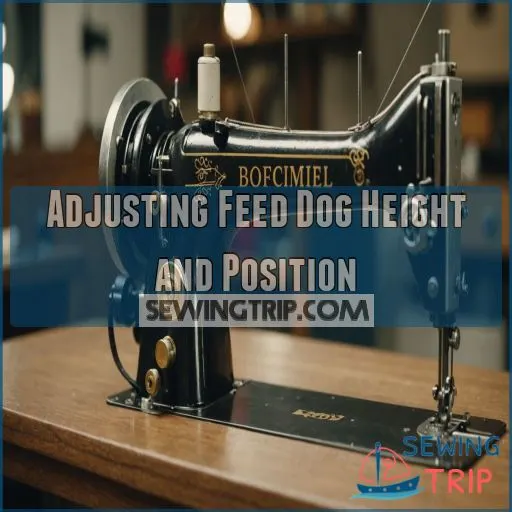 Adjusting Feed Dog Height and Position