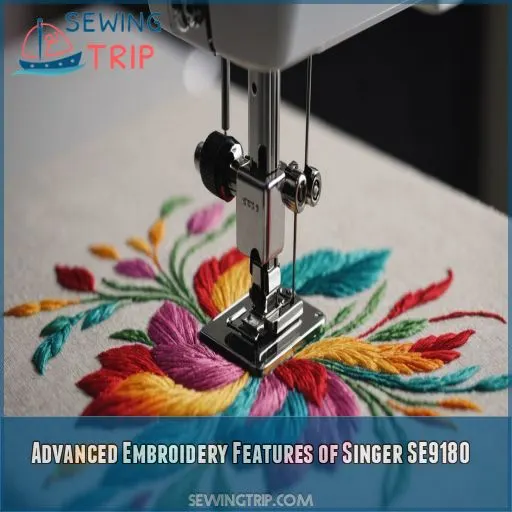 Advanced Embroidery Features of Singer SE9180